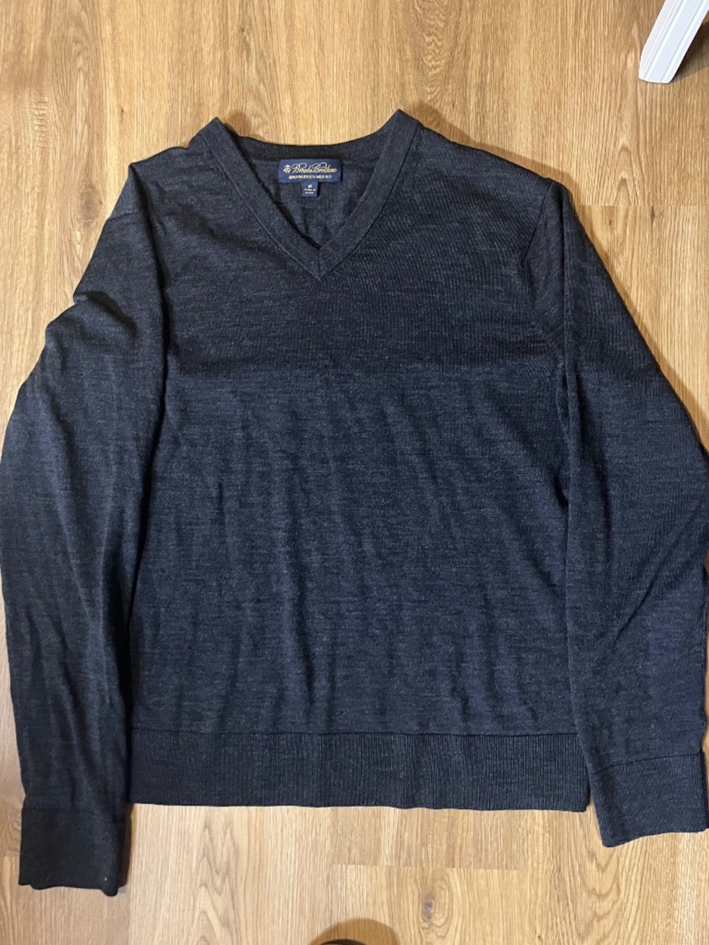 Brooks Brothers Tech Merino Wool V-Neck Sweater